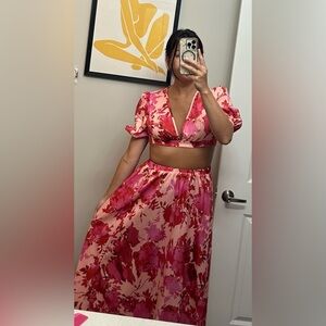 Floral Pink and Red Set